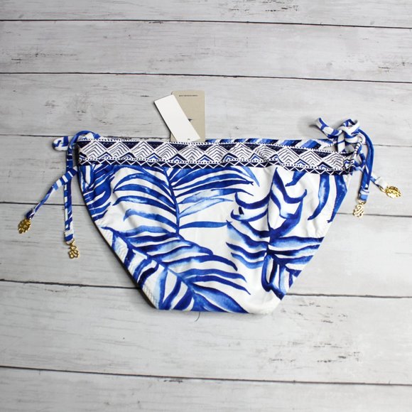 Tommy Bahama Women's String Bikini Swim Bottoms Size S White Blue - Picture 5 of 5
